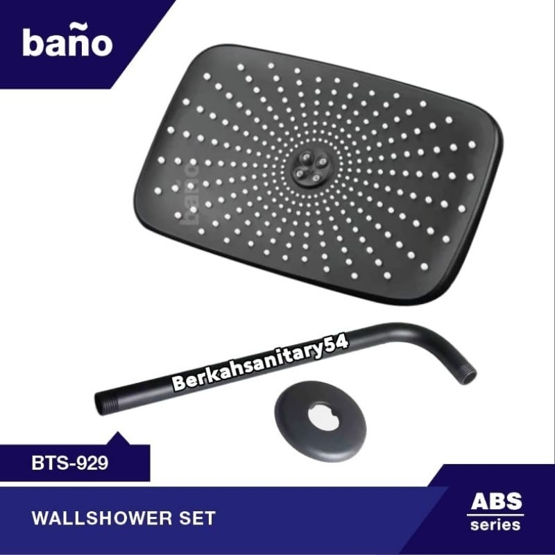 Head Shower Hitam/Wall Shower Hitam/Shower Kamar Mandi