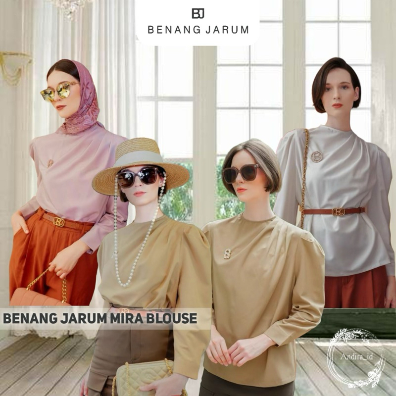 New Benang jarum x buttonscarves mira blouse