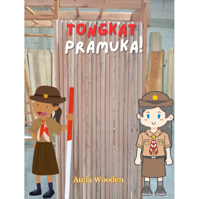 

Tongkat Pramuka / kayu tongkat pramuka SD SMP SMA/SMK ( 160 cm x 3 cm )