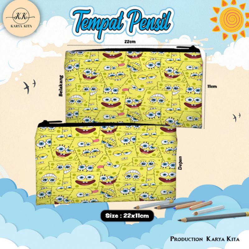 

tempat pensil terlaris karakter anime spongebob kode 09