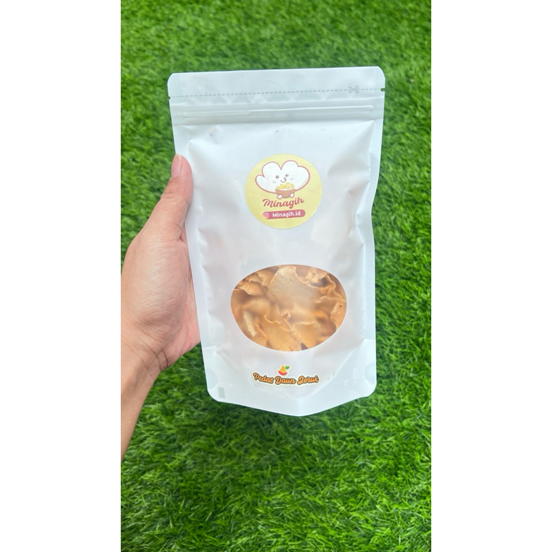 

MINAGIH - Basreng oleh-oleh Bandung rasa Pedas Daun Jeruk