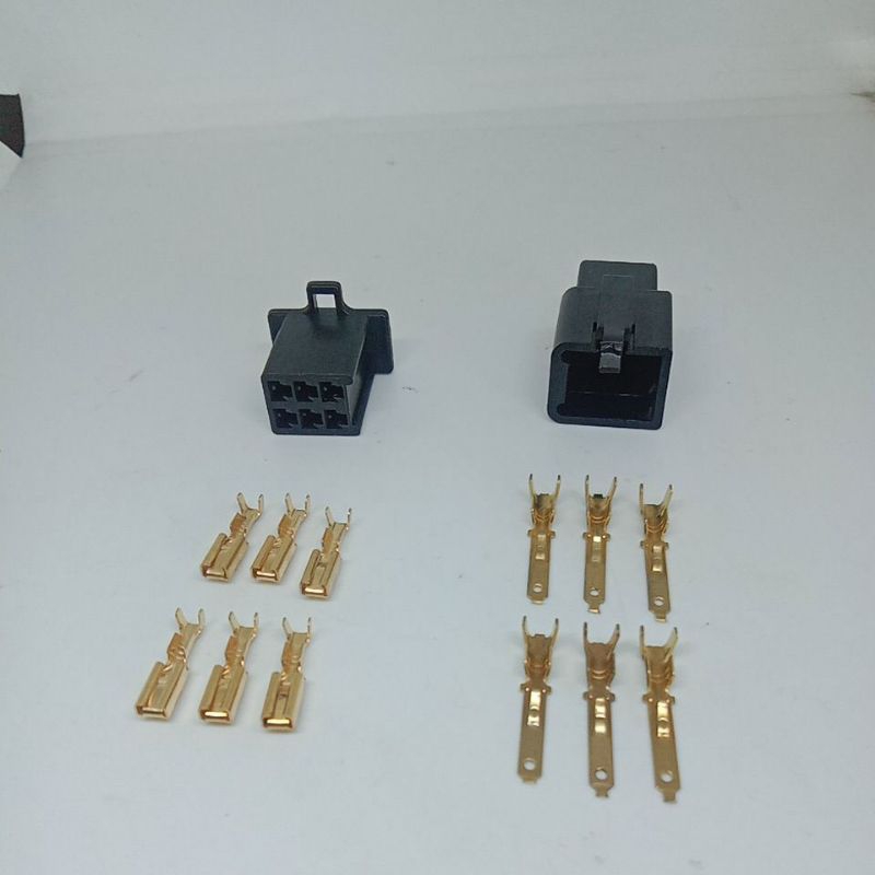 soket 6 pin male female soket 6 pin cewe cowo soket 6 pin sambungan universal motor mobil