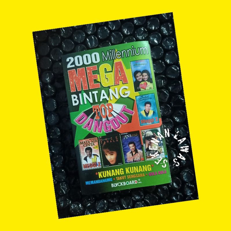 Kaset 2000 Millenium Mega Bintang Top Dangdut/ Evie Tamala, Meggi Z, Elvy Sukaesih dkk (Mulus)