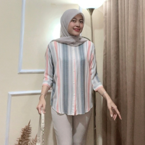 PROMO GILA ATASAN WANITA SALUR RAYON JUMBO / KEMEJA WANITA SALUR RAYON OVERSIZE / DAILY TOP SALUR