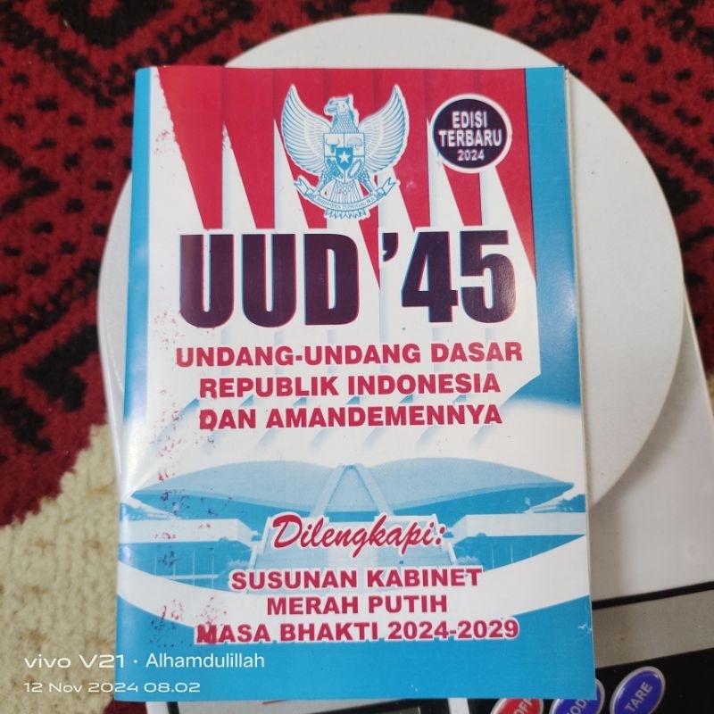 

UUD'45 terbaru susunan kabinet merah putih per 1pcs