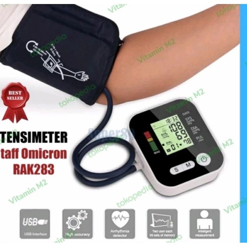 Tensimeter digital lengan omicron setara omron.. tensimeter bisa mengeluarkan suara..with voice best