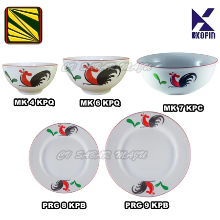 Kopin Mangkok Baso / Piring Makan / Piring Saji Keramik, PER 1 PCS