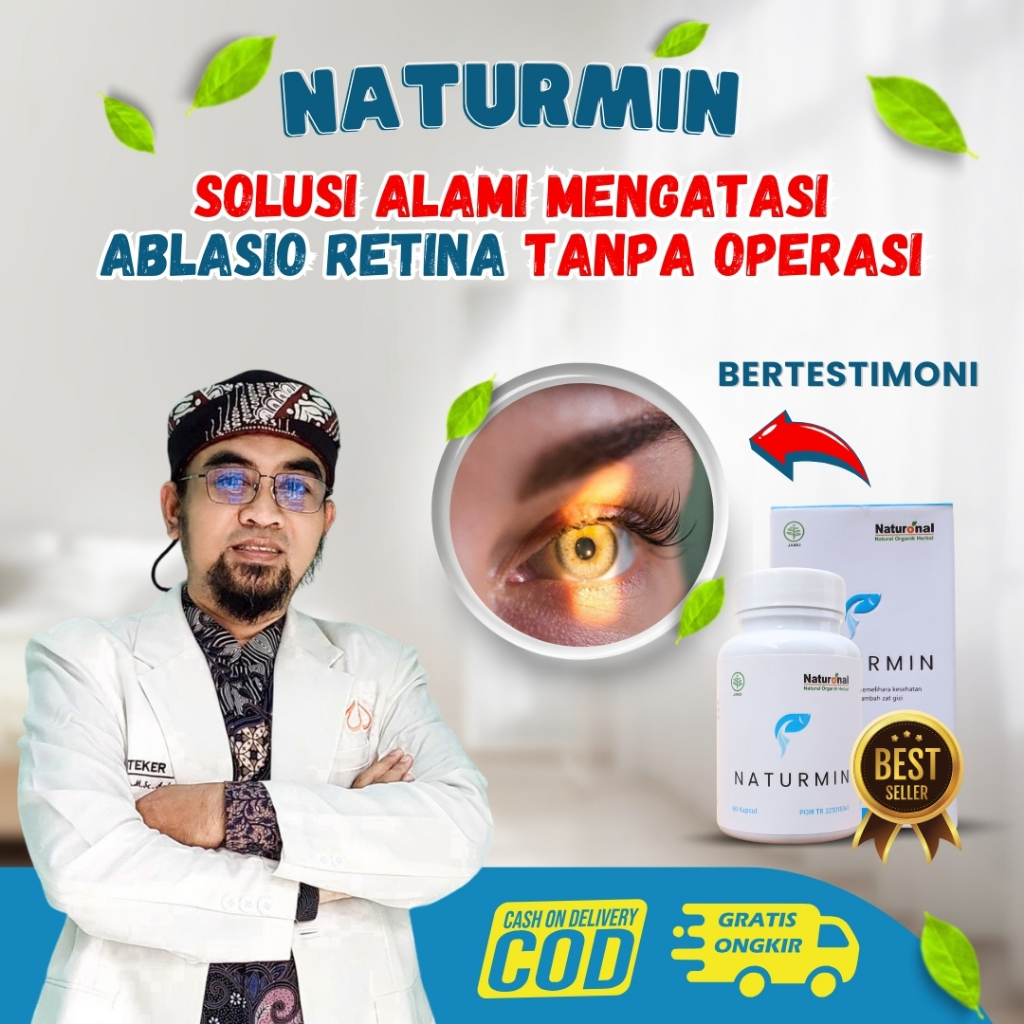 Obat Retina Jatuh - Ablasi Retina (Tanpa Efek Samping) Ablasio Retina - Retina Rusak NATURMIN Herbal