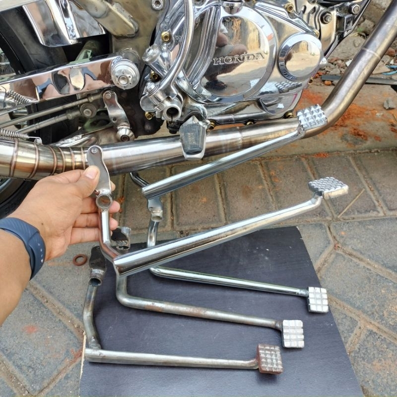PEDAL REM BMW PNP CB GL100 SUPER TEBAL DETAIL ORI HANDMADE