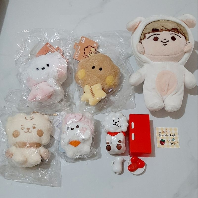 [OFFICIAL] Keyring BT21 JP RJ Shooky BTS Bath Time, Doll Jin Seokjin, Min Yoongi, Agust D, Suga