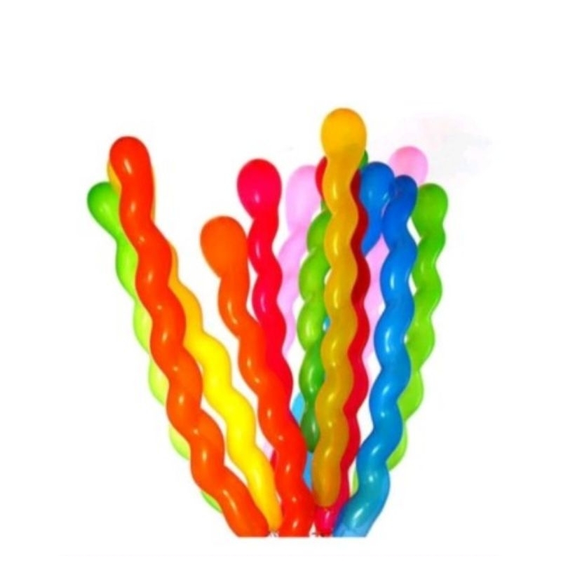 100 pcs Balon ulir besar/Balon latex/Balon ular panjang
