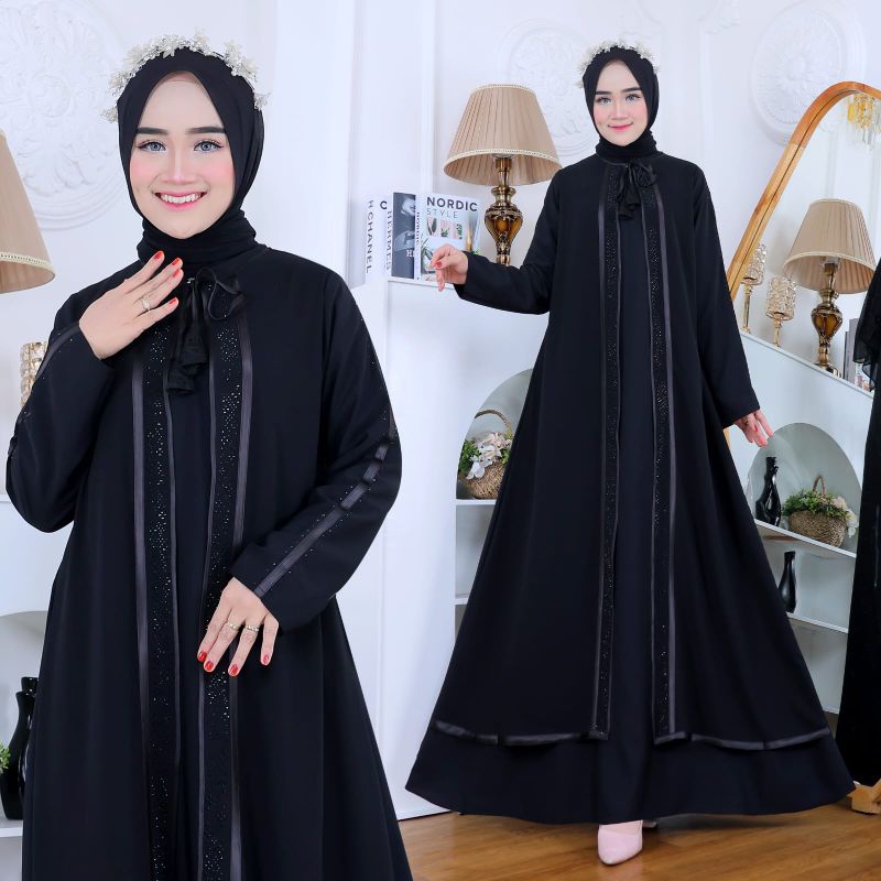 Gamis Abaya Rompi Gamis Abaya Cantik Gamis Abaya Hitam Abaya Putih Abaya Wanita Muslimah Gamis Lebar
