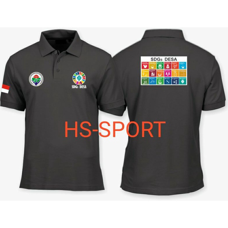 KODE B73V POLO SDGS DESA BAJU SDGS  nama desa full sablon BAJU SDGS DESA