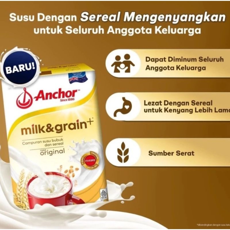 

Susu Anchor Milk & Grain 320/350gr