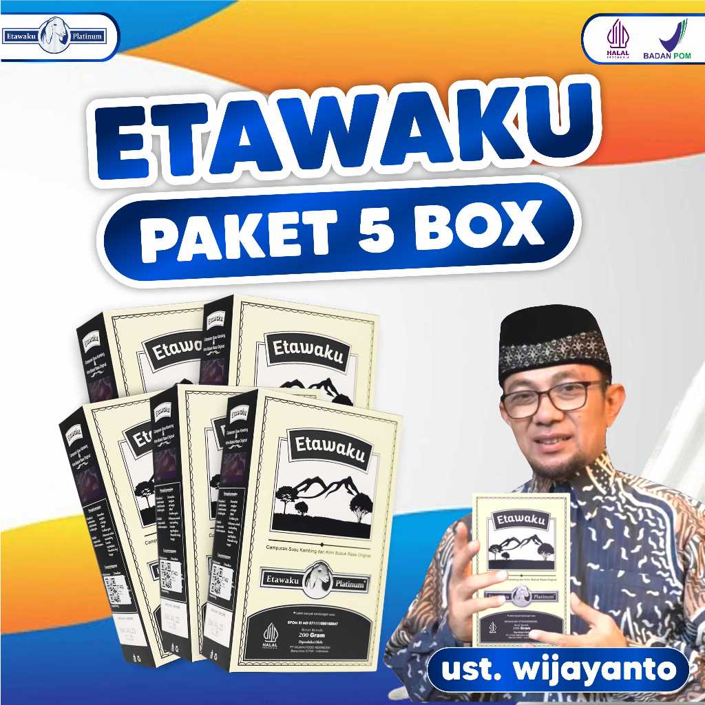

Etawaku Platinum Bebas Sesak Nafas dan Menjaga Kesehatan Tulang Paket 5 Box