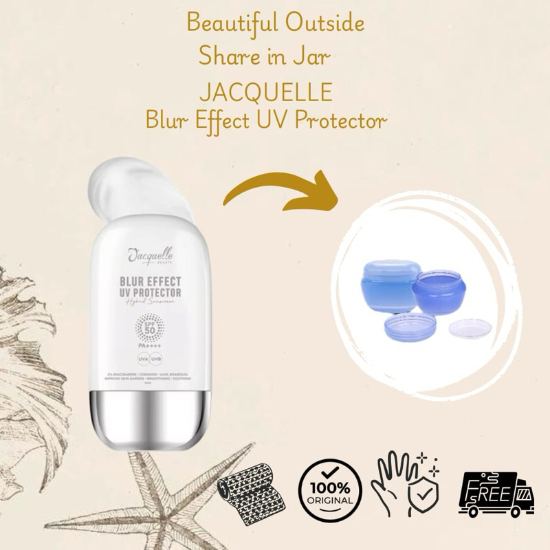 Share in Jar Jacquelle Blur Effect UV Protector : Hybrid Sunscreen SPF 50 PA++++