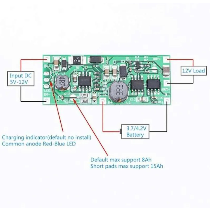 modul ups mini router 9v 12v