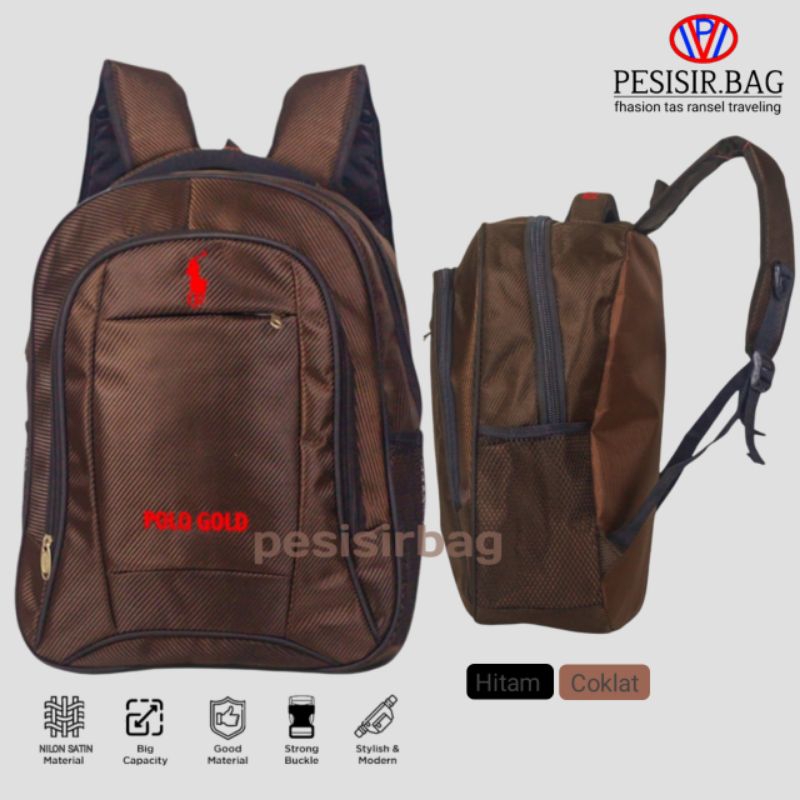 Tas Ransel Pria Tas Anak Sekolah SD SMP SMA Tas Kerja 16in Tas Polo Polos