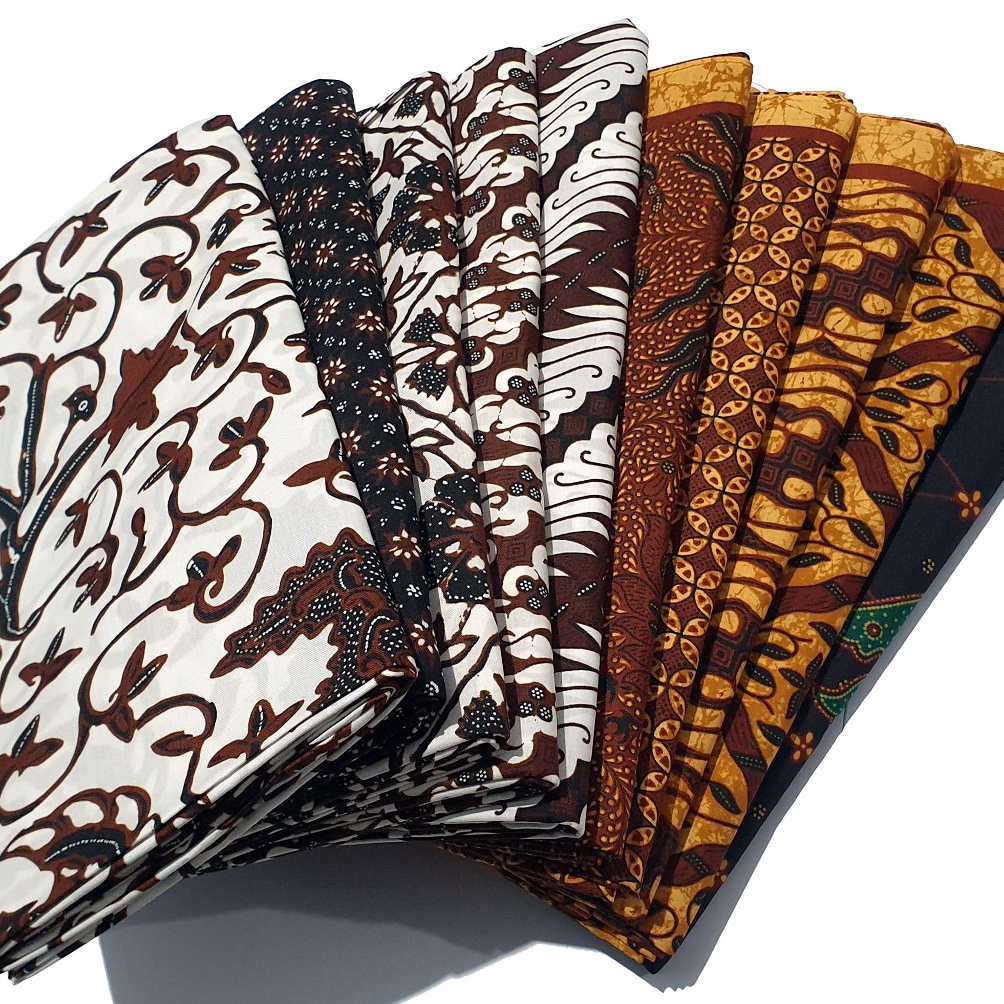 KODE V1J Kain Batik H Santoso AAA motif Kawung Parang Bunga Putih  Jarik Jogjaan  Kain Soga Genes Ja
