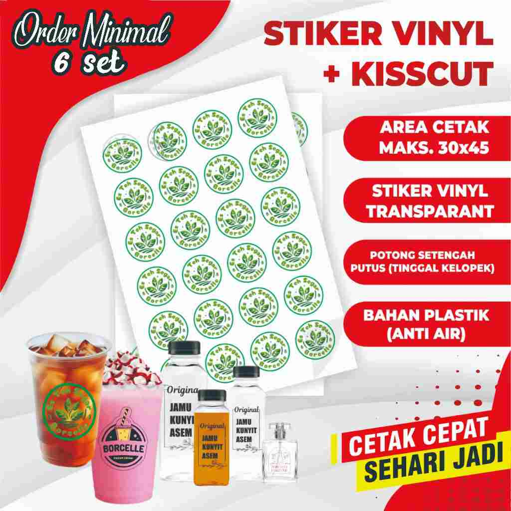 

Cetak Stiker Tahan Air Custom - FREE Desain & FREE Cutting
