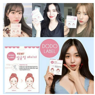 DODO Label Selotip Stike Wajah Penirus Wajah Korea Pembentuk V Shape Wajah Transparan Selotip Untuk 