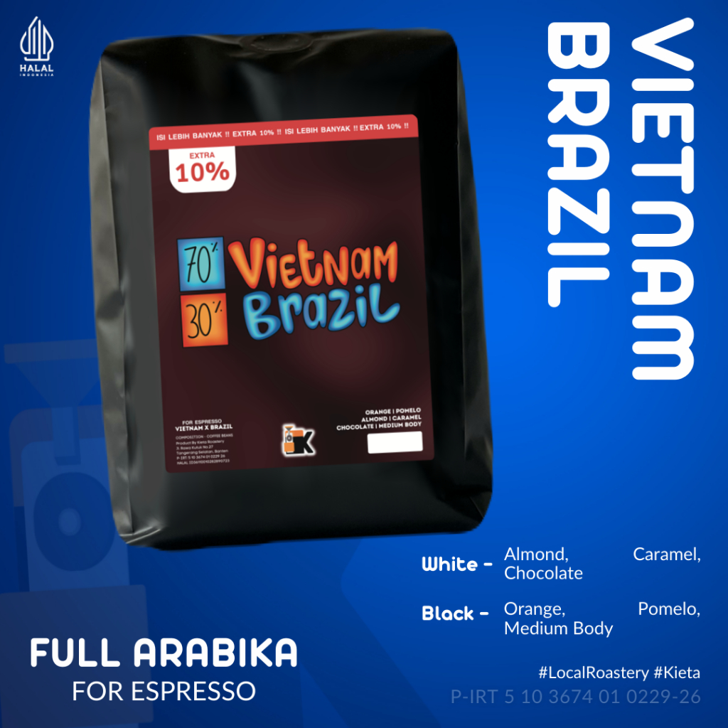 

Kieta Roastery - Biji Kopi Arabika Vietnam Brazil For Espresso Blend | Bubuk Kopi Roasted Beans
