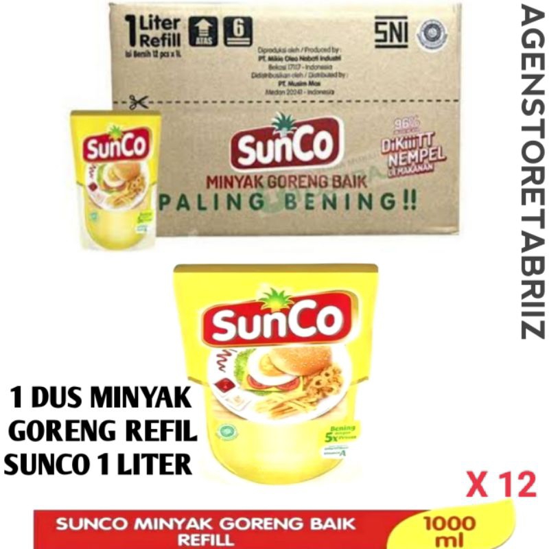 

ORI 100% MINYAK GORENG REFILL SUNCO ISI 6 DAN 12 TERMURAH!! PROMO BISA COD//REFFIL SUNCO 1 LITER