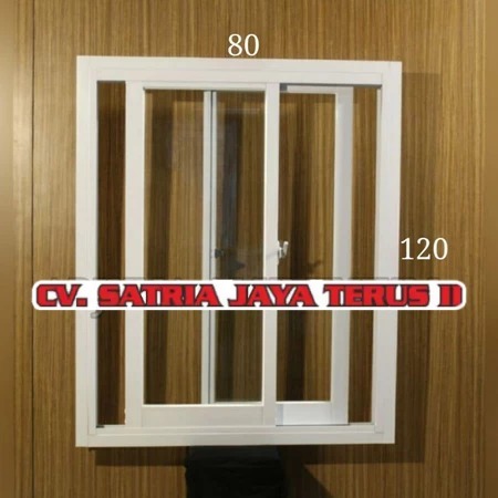 Jendela Sliding Aluminium 1 Set 120x80