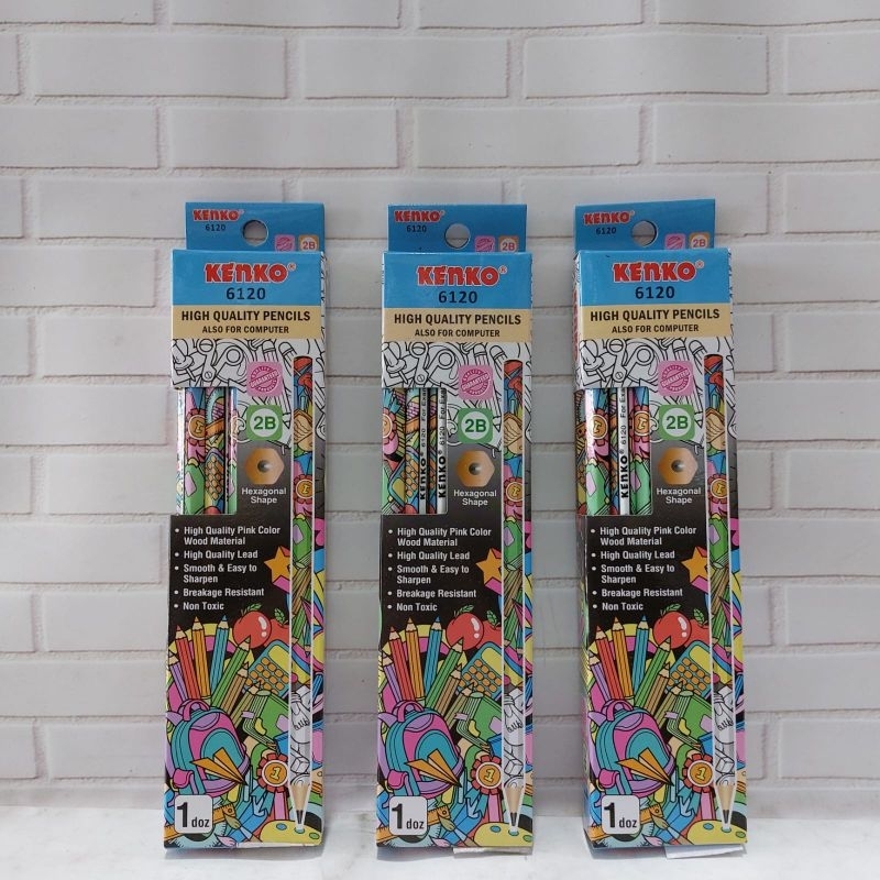 

Pensil Kenko 2B 6120 Motif/Pensil Kenko (1 Lusin Isi 12 Pcs)