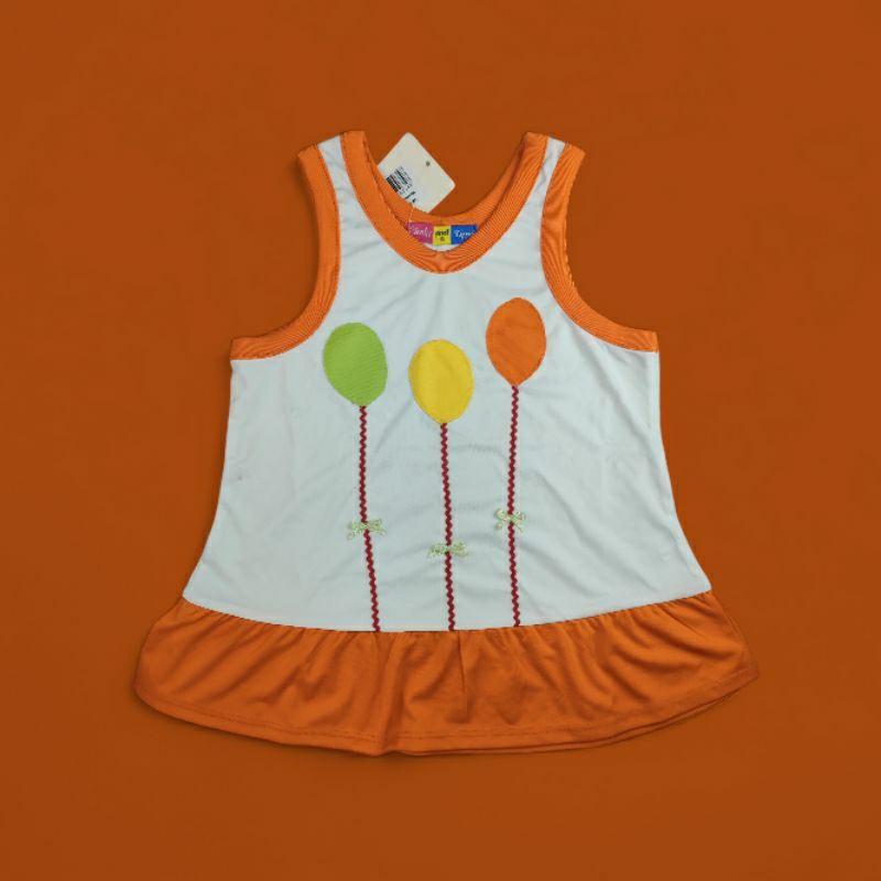 Baju Terusan Anak Perempuan Orange Dress Terusan Anak