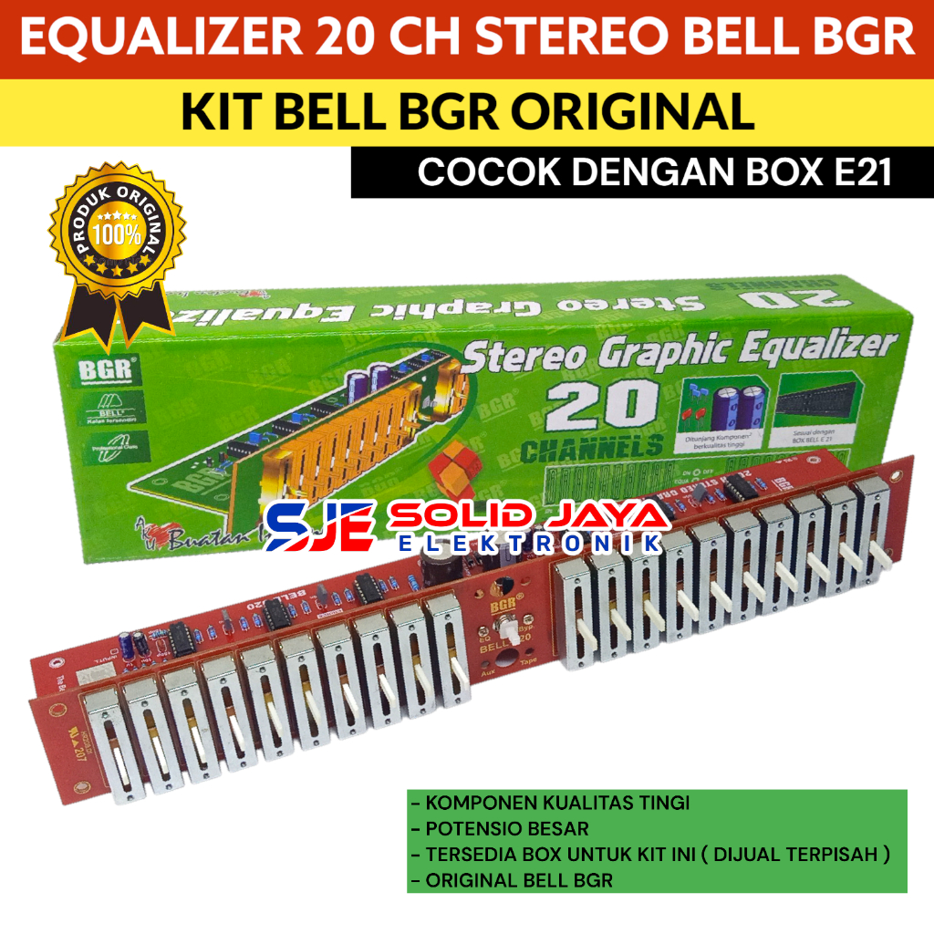 KIT EQUALIZER 20 CHANNEL STEREO 20 CHANEL POTENSIO GESER - EQ 20CH 20 CH 20 CHANNEL 20 CHANEL STEREO