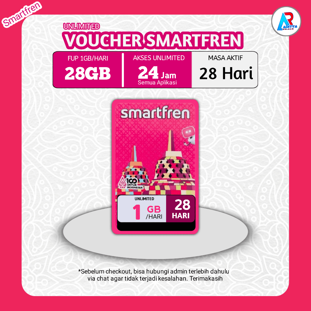 Voucher Smartfren Unlimited 28GB 28Hari Nasional