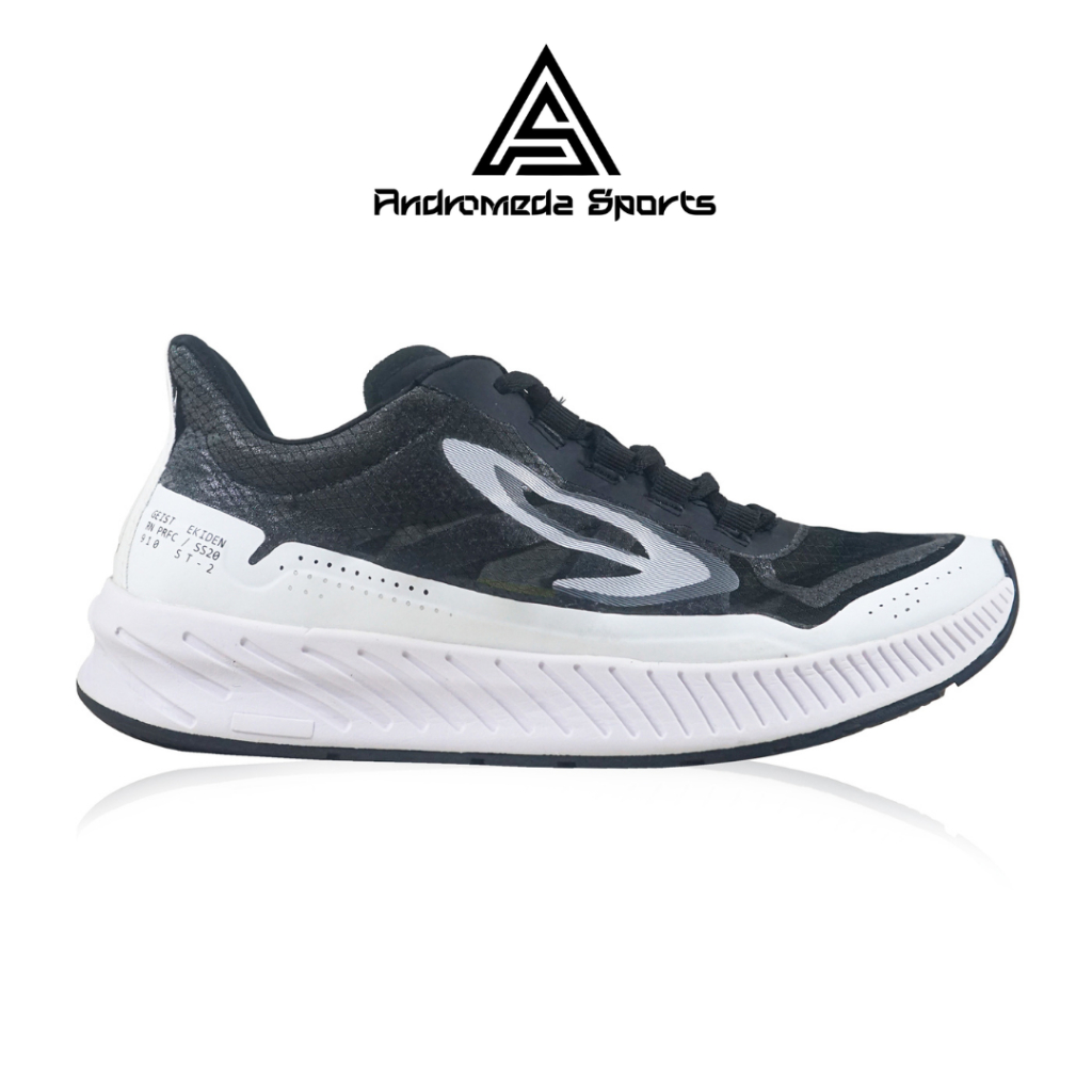 910 Nineten Sepatu Lari GEIST EKIDEN - HITAM/PUTIH