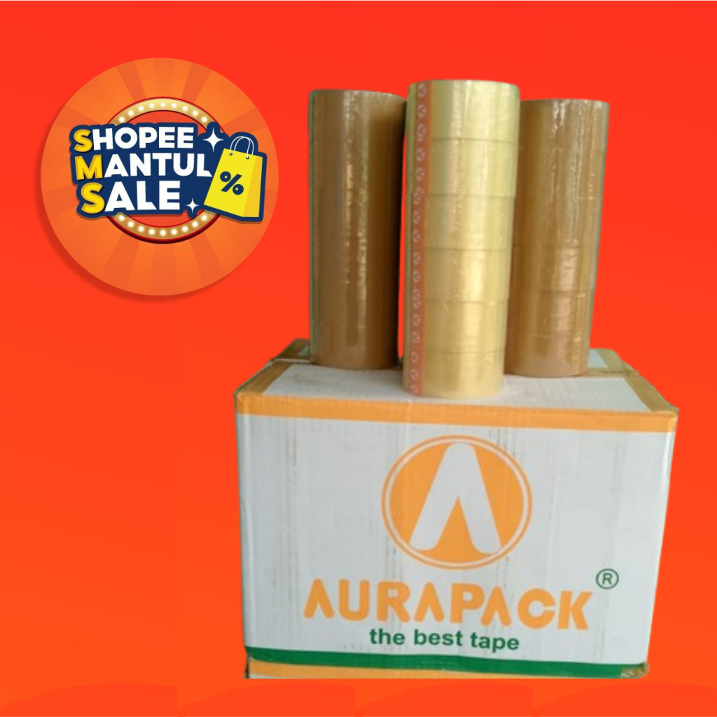 

Lakban bening / coklat merk aurapack