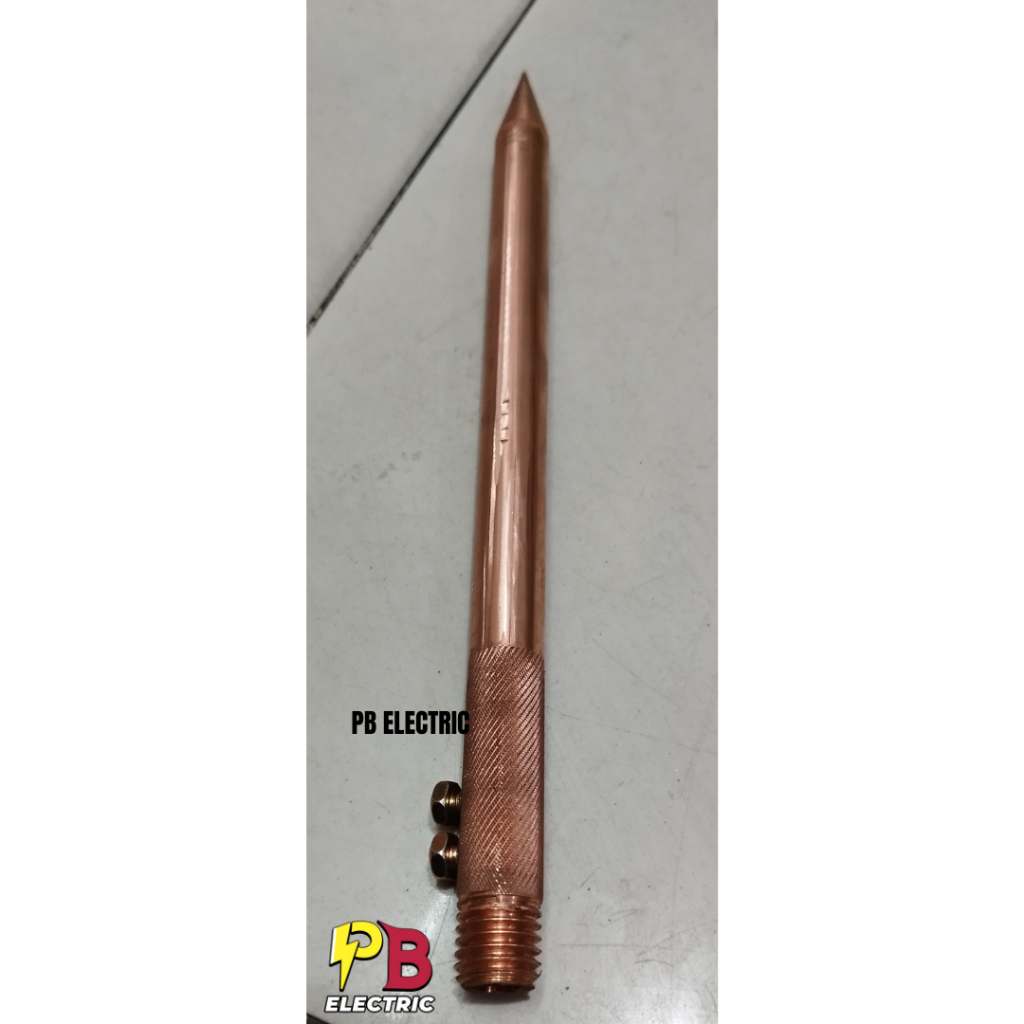 Tombak Anti Petir Full Tembaga 3/4 Inci Panjang 30 cm untuk Gedung dan Tower