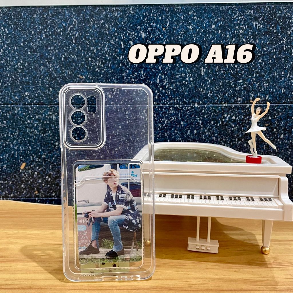 Softcase Soft Wallet Card Case Slot Kartu UntuK OPPO A16