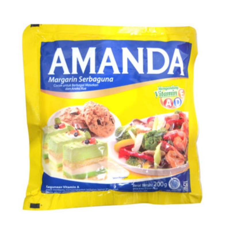 

MARGARINE AMANDA SACHET 200GR/MENTEGA KUNING