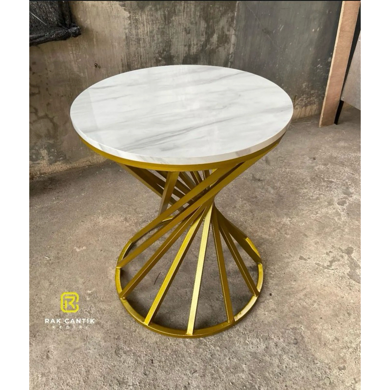 Meja bulat besi minimalis | Meja kopi | Meja sofa | Meja modern