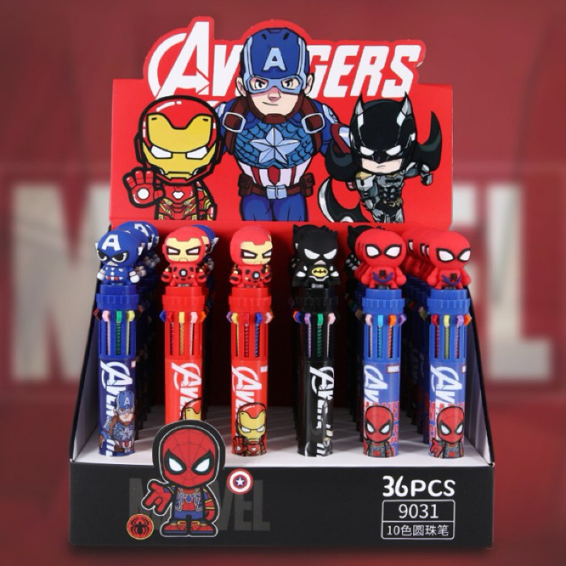 

Pulpen Avengers 10 Warna Ballpoint Superhero Pen