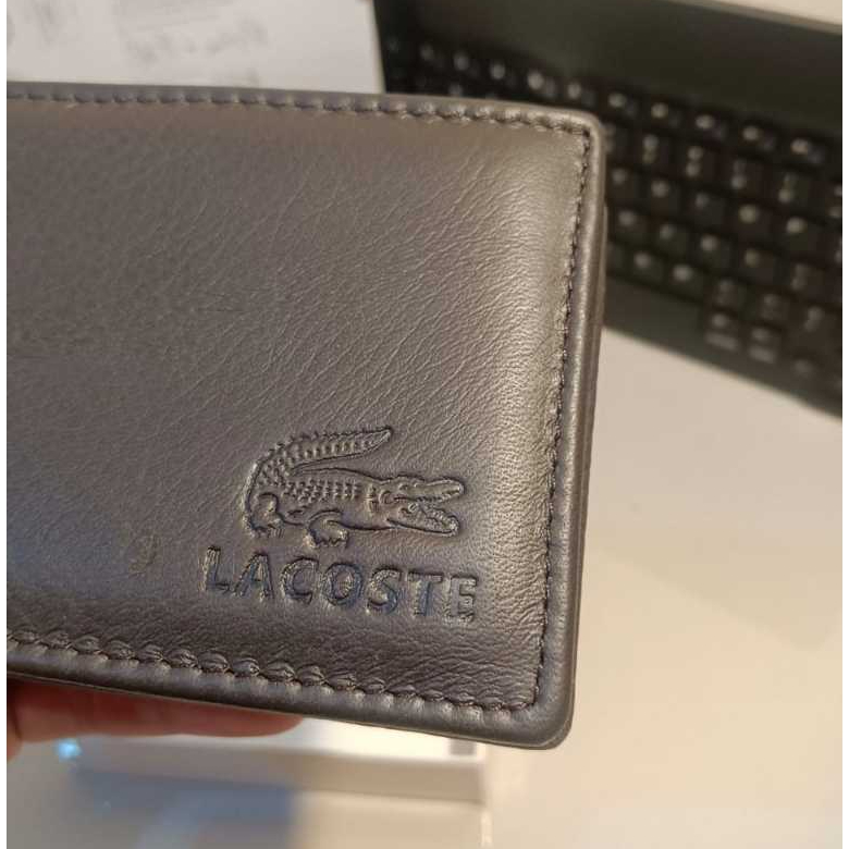 Dompet kulit branded asli kulit/Dompet lipat LC Free Box/Dompet cowok asli kulit logo embos