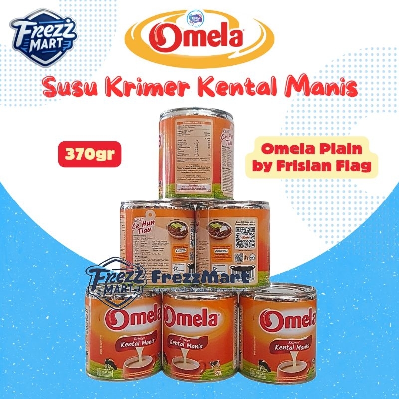 

Frisian Flag Omela Plain 370g Susu Kaleng Krimer Kental Manis Omela Tin 370gr.