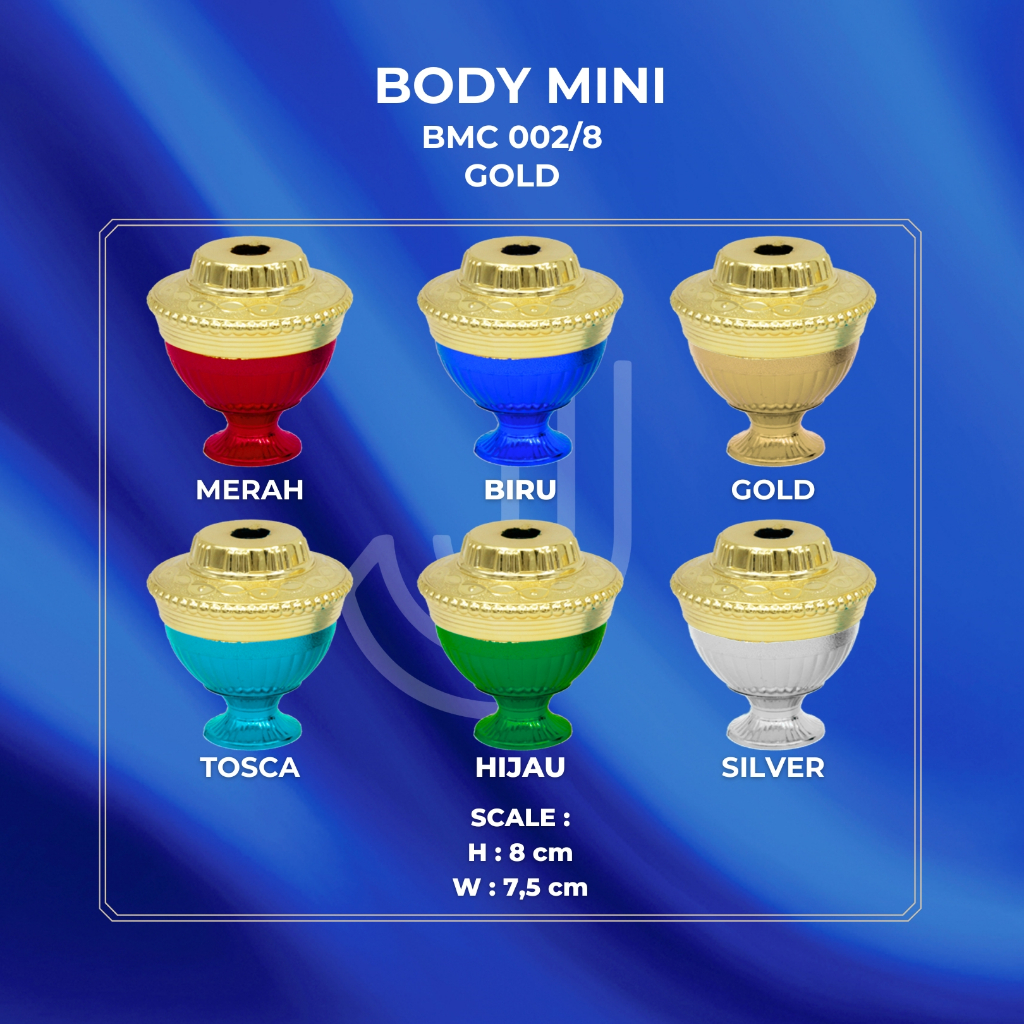 mini cup set BMC model 08 / body piala / kaki piala (12 pcs)