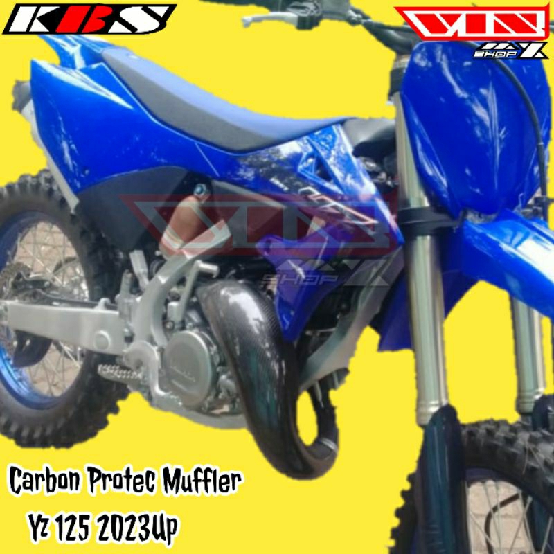Pelindung Knalpot Yz 125 X -Yz 125 R Carbon 2006-22 dan 2023-2025 Carbon knalpot Yz 125