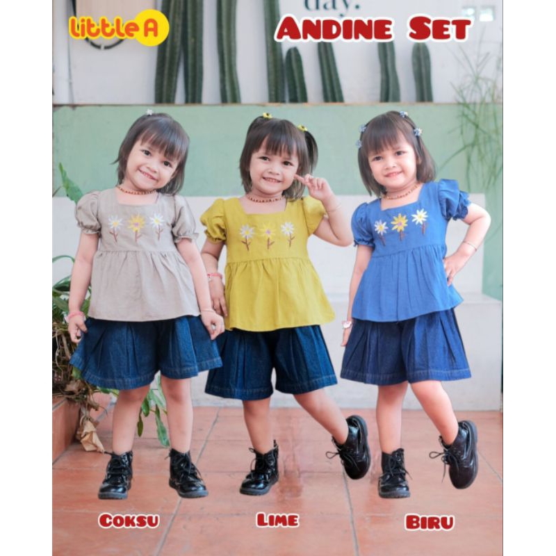 Andine Set By Little A Setelan Anak Perempuan Andine