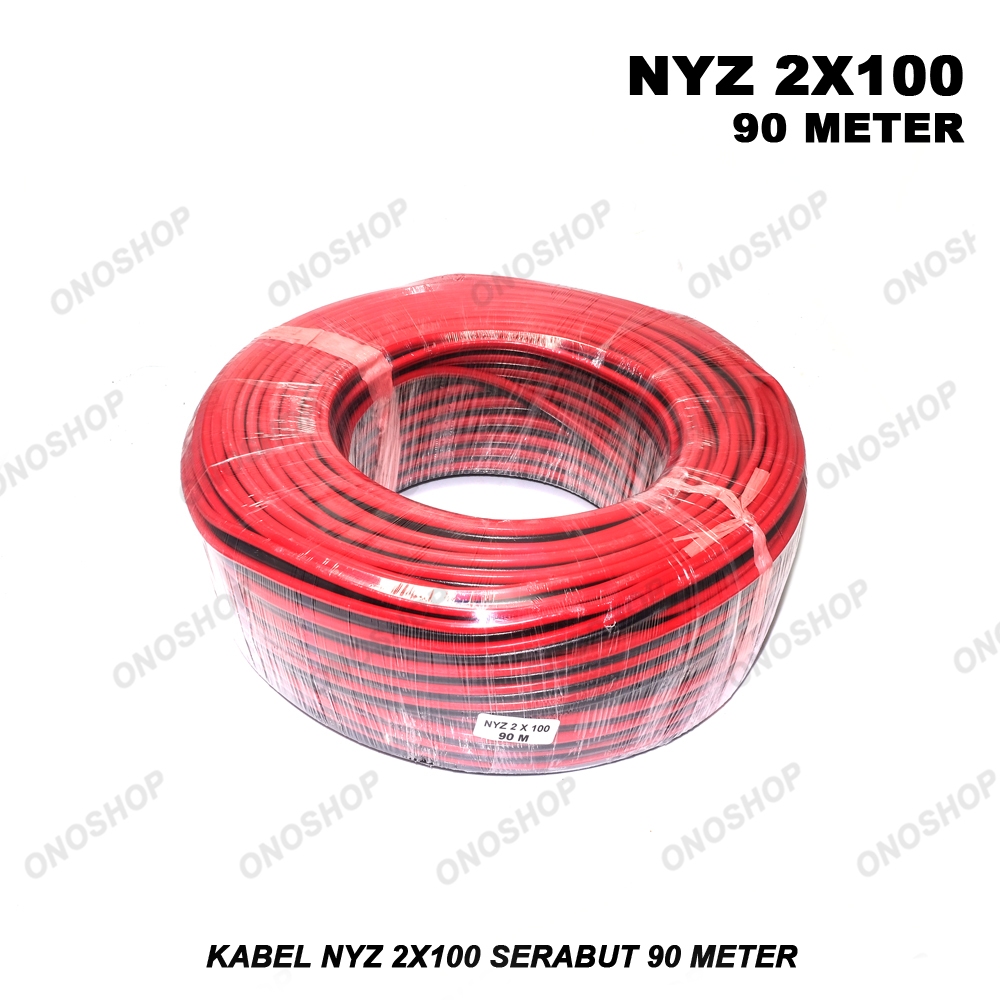 Kabel NYZ 2x100 Serabut 90 Meter