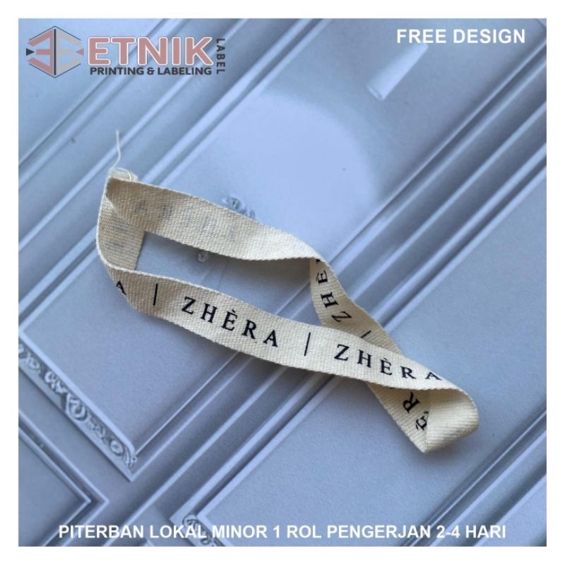 

LABEL PITERBAN LOKAL (dengan panjang 45 meter) label baju/ label fashion/ label berkualitas / free desain