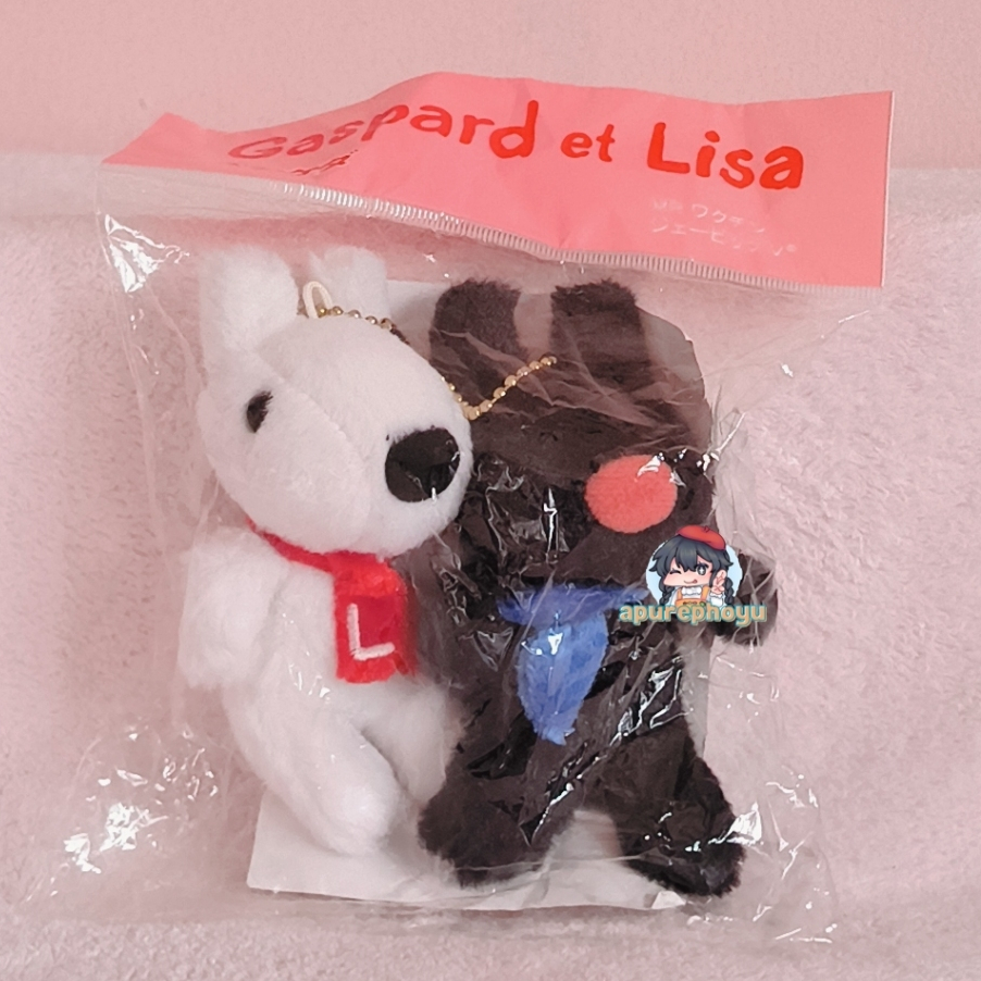 Gantungan Boneka Gaspard and Lisa Gaspard et Lisa Couple Ball Chain Mini Plush