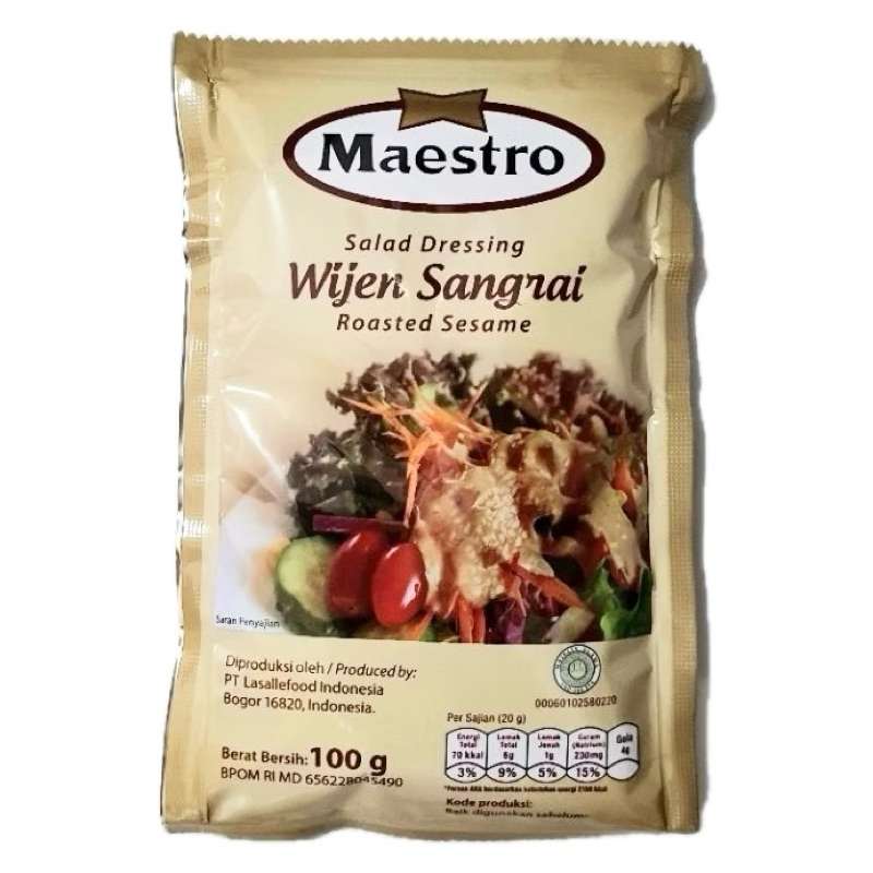 

Maestro Wijen Sangrai Salad Dressing 100g