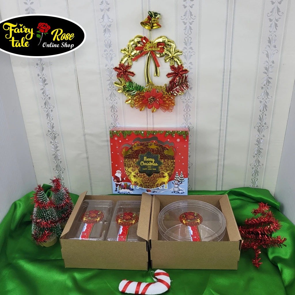 

Box PREMIUM Hampers Natal Warna Merah 1/2 Toples 500gr - Dus Natal Christmas