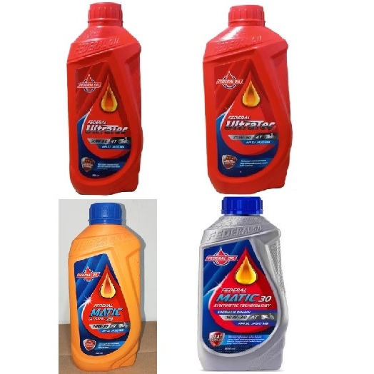ORIGINAL 100% oli ultratec federal oil 800 ML 1000 ML MATIC/ORANGE ECOMAXX 30 UNTUK motor bebek labe